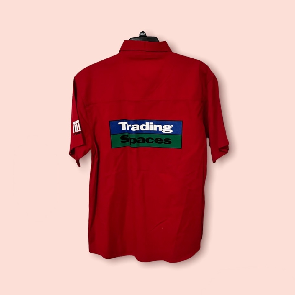 TLC Trading Spaces Red Short Sleeve Shirt NWT